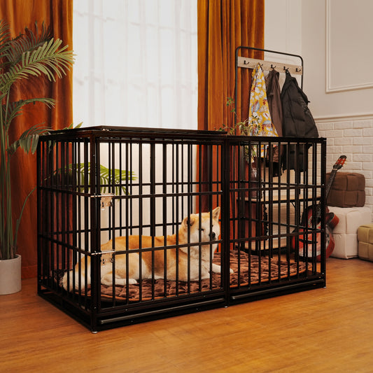61 inch extra large heavy duty metal dog crate